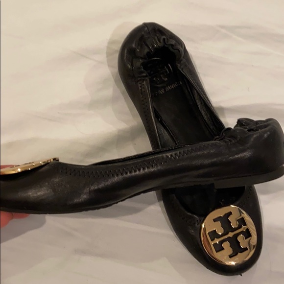 🖤 Tory Burch reva ballet flats black size 5.5 6 - Picture 2 of 16